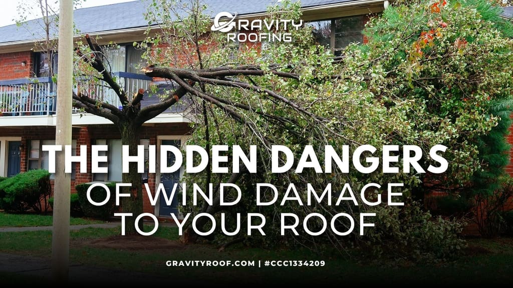 Wind damage to roof after a Central Florida storm