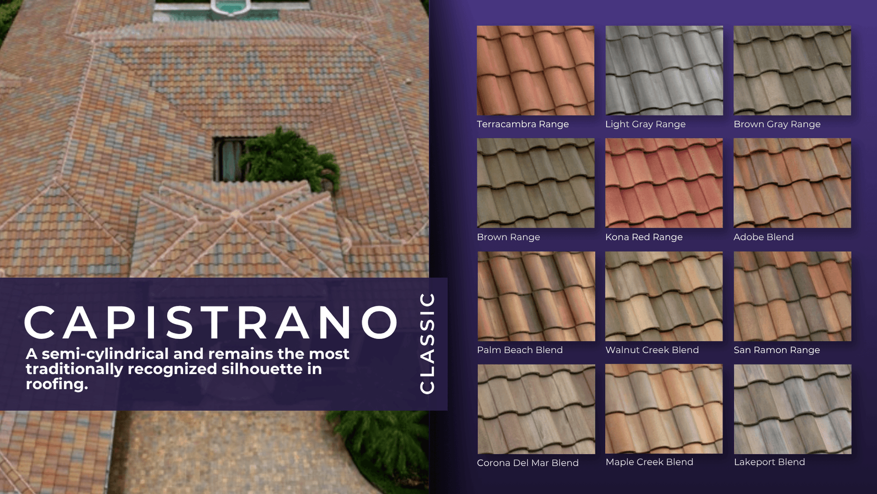 Eagle Capistrano tile color chart two