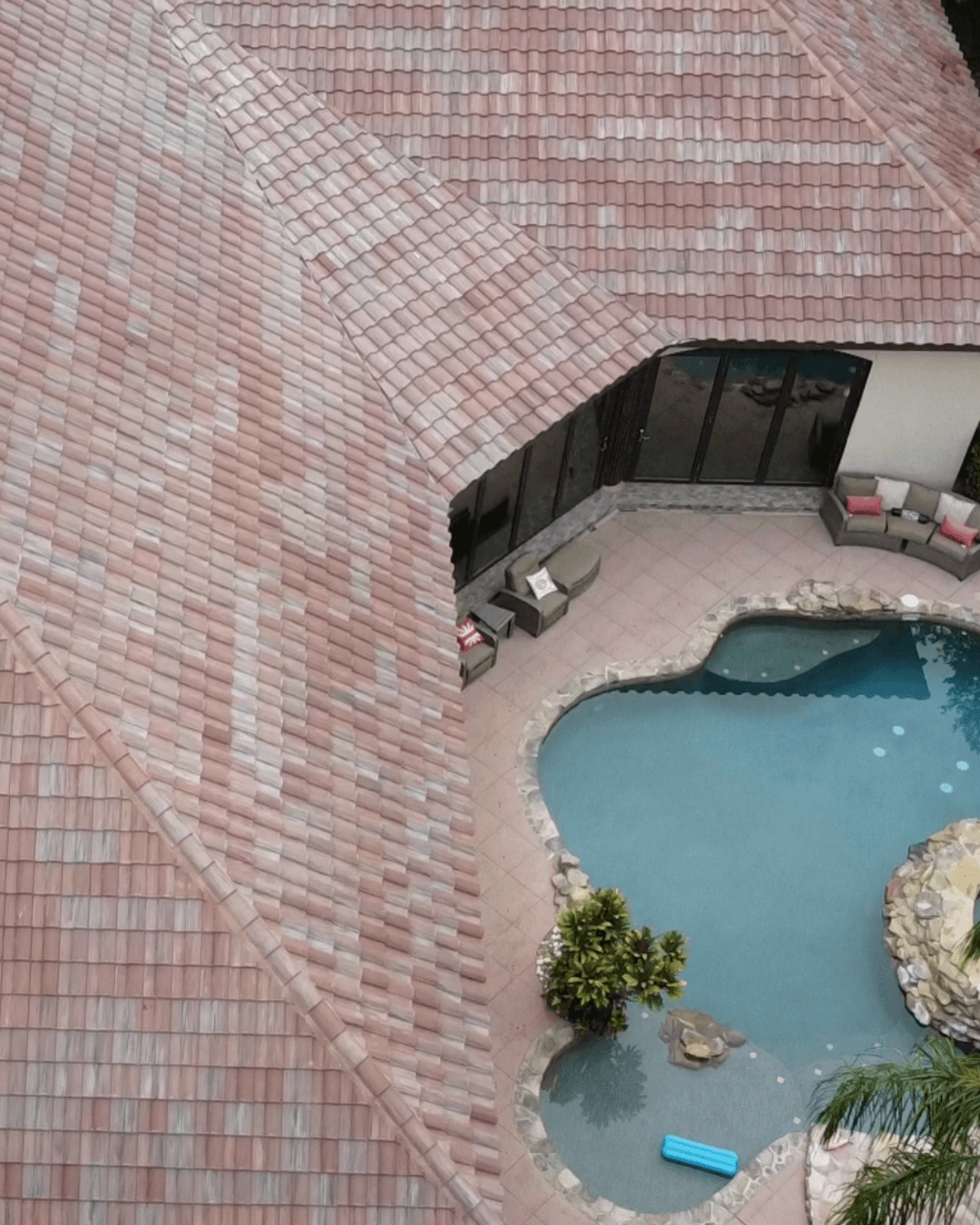 Concrete tile roofing on a Florida home